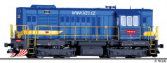 [Lokomotivy] &rarr;&nbsp;[Motorov�]&nbsp;&rarr;&nbsp;[T466.2/T448.0]&nbsp;&rarr;&nbsp;02762: dieselov� lokomotiva s v�stra�n�mi kl�ny, �ern� r�m a pojezd „K�C“