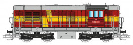 [Lokomotivy] &rarr;&nbsp;[Motorov�]&nbsp;&rarr;&nbsp;[T466.2/T448.0]&nbsp;&rarr;&nbsp;502466: dieselov� lokomotiva �erven� s lomen�m v�stra�n�m p�sem, �ed� st�echa, r�m a pojezd
