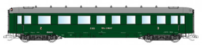 [Osobn� vozy] &rarr;&nbsp;[Rychl�kov�]&nbsp;&rarr;&nbsp;[typ 38]&nbsp;&rarr;&nbsp;502469: osobn� v�z zelen� s �edou st�echou 2./3. t�.