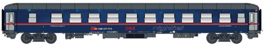 [Osobn� vozy] &rarr;&nbsp;[Rychl�kov�]&nbsp;&rarr;&nbsp;[l��kov� WLABmee]&nbsp;&rarr;&nbsp;58527: leh�tkov� v�z modr� s �edou st�echou „Nightjet“