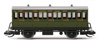 [Osobn vozy] → [Ostatn - ostrovn] → TT4052: osobn vz tmav zelen se svtle edou stechou „Third Class Coach“
