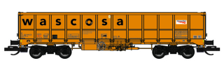 [Nkladn vozy] → [Oteven] → [4-os vysokostnn Ealnos] → TT-EAL-105A: vysokostnn nkladn vz oranov s logem „Wascosa/Network Rail“