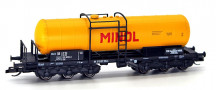 [N�kladn� vozy] &rarr;&nbsp;[Cisternov�]&nbsp;&rarr;&nbsp;[Ostatn�]&nbsp;&rarr;&nbsp;23084: kotlov� v�z �lut� s brzda�skou budkou „MINOL“