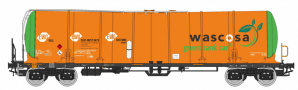 [Nkladn vozy] → [Cisternov] → [4-os s lvkou Zacns, Zacens] → 96200060: kotlov vz oranov-zelen s logem „wascosa - green tank car“