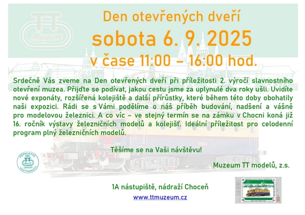 Den otevench dve v Muzeu TT model v Chocni